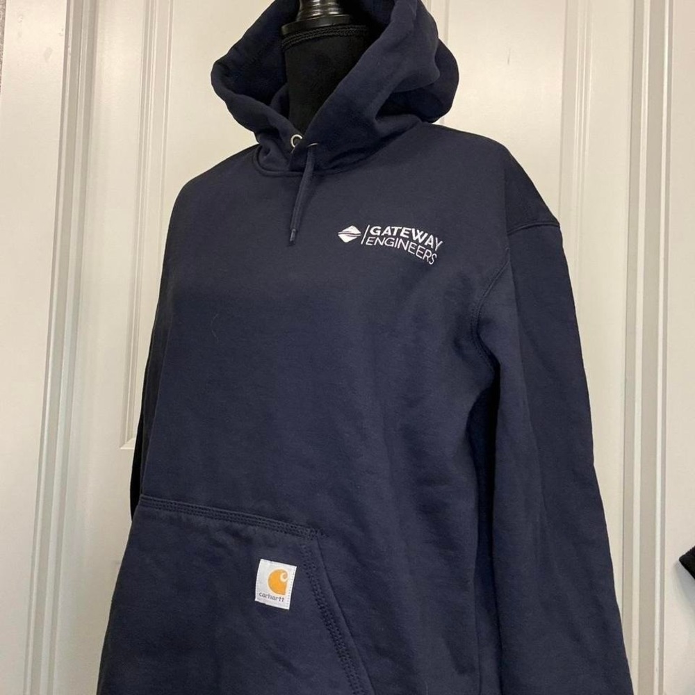 Carhartt Workwear‎ Hoodie Navy Embroidered Logo Size M